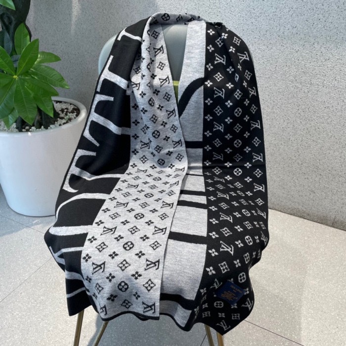 Louis Vuitton Scarves Men Womens Fashion Scarf with Original Box   