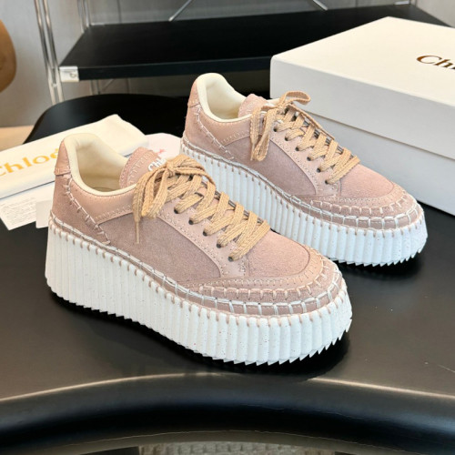 Chloe Chloé Womens Shoes Sneakers Luxury Brand Nama Wedge Sneaker with Original Box Whatsapp 