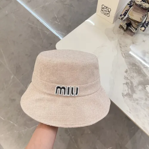 Miumiu Men Womens Cap Bucket Hat Luxury Brand with Original Box  