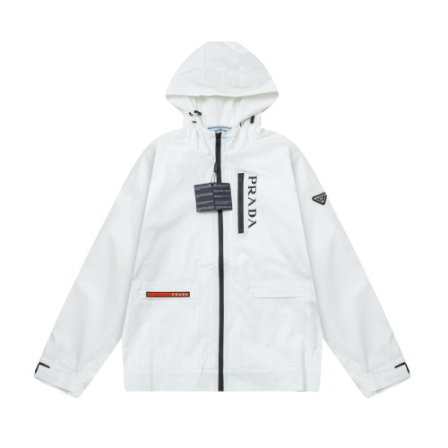 Prada Men Womens Coat Hoodie Jacket Luxury Brand Womens Jackets Top Quality   
