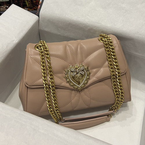 Dolce&Gabbana Womens Bags Shoulder Bag in quilted nappa leather Luxury Brand with Original Box  