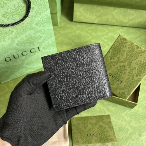 Gucci Mens Womens Wallets Bags Coin Purse Card Holder Luxury Brand GG GG Marmont leather bi-fold wallet in black leather with Original Box 428726 1T56F 1000