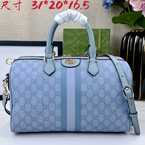 Gucci Womens Bags Handbags Shoulder Messenger Bags Luxury Brand Ophidia medium top handle bag in beige with Original Box 77206596IWG8745