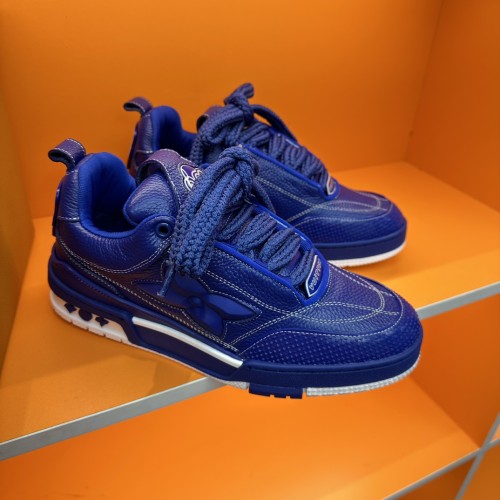 Louis Vuitton Mens Shoes Fashion Sneakers Design Luxury Brand LV TRAINER Skate SNEAKER Mix of materials with Original Box 1AB9XJ  