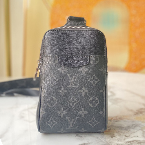 Louis Vuitton Mens Bag Shoulder Bag OUTDOOR SLINGBAG M30741 Taigarama Noir black Coated canvas and cowhide leather with Original Box