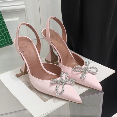 Amina Muaddi Womens Shoes Sandals Slippers Luxury Brand Fashion Pumps for Women with Original Box 9cm Heel