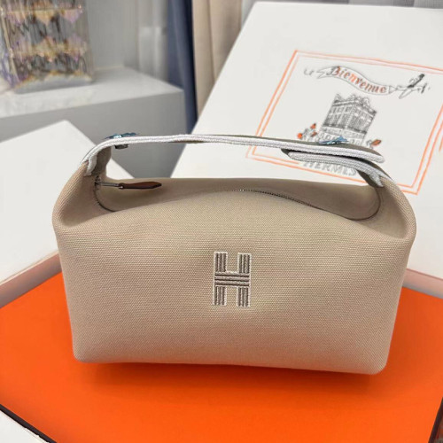 Hermes Womens Bags Handbags Luxury Fashion Hermès Hermes Bride À Brac Large Naturel Cotton PHW  