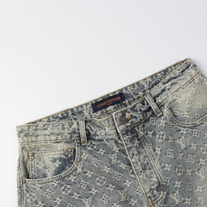 Louis Vuitton Luxury Brand Men Womens Pant Short Jeans   