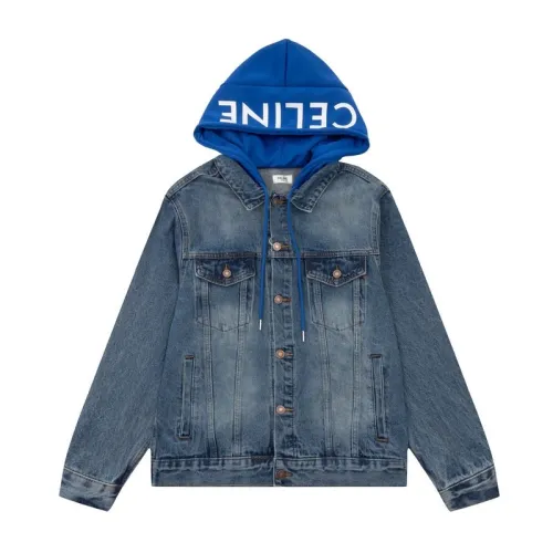 Celine Men Womens Hoodie Coat Luxury Brand Mens Denim Jacket Top Quality   
