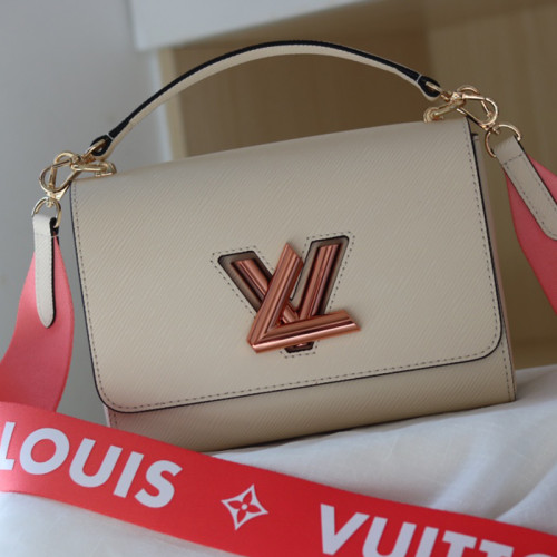 Louis Vuitton Womens Bags Shoulder Messenger Bags Luxury Brand TWIST MM M59887 with Original Box