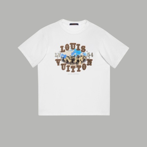 Louis Vuitton Luxury Brand Men Womens Short Sleeve T-Shirt   