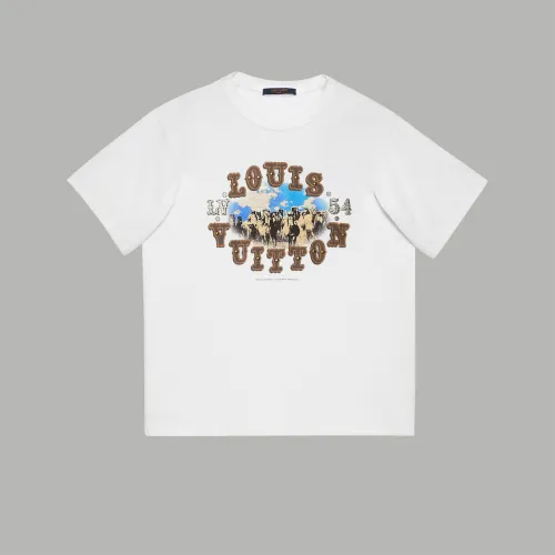 Louis Vuitton Luxury Brand Men Womens Short Sleeve T-Shirt   