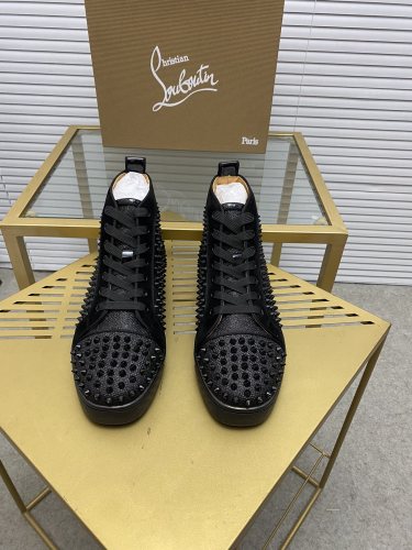 Christian Louboutin Mens Shoes Sneakers Luxury Brand Red Bottom Design Sports Footwears with Original Box