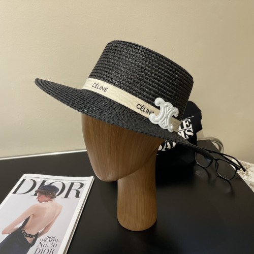 Celine Womens Hats Luxury Brand Design Celine Straw Hat with Original Box  
