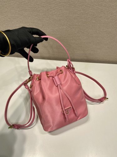 Prada Womens Shoulder Bags Luxury Brand Black Saffiano leather mini-pouch with Original Box 1BE067_RV44_F0134_V_WOM  
