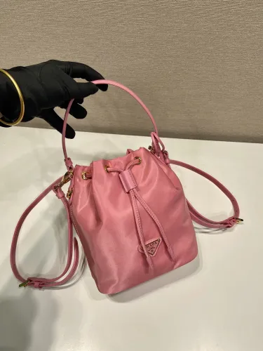 Prada Womens Shoulder Bags Luxury Brand Black Saffiano leather mini-pouch with Original Box 1BE067_RV44_F0134_V_WOM  