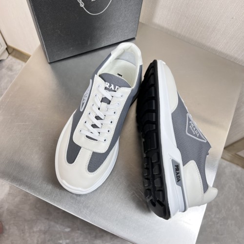 Prada Mens Shoes Casual Luxury Brand Breathable Sneakers with Original Box