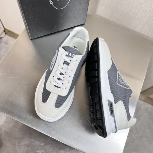 Prada Mens Shoes Casual Luxury Brand Breathable Sneakers with Original Box