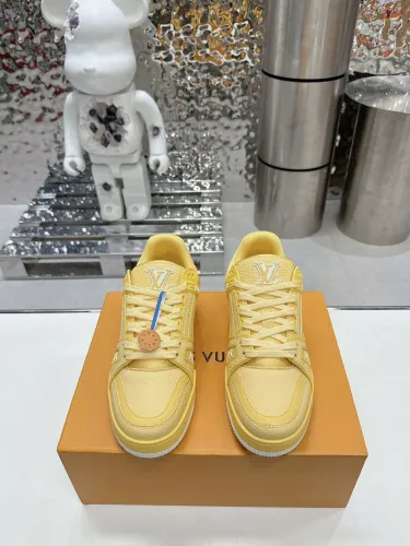 Louis Vuitton Mens Shoes Fashion Sneakers Design Luxury Brand LV TRAINER SNEAKER 1ABLVV Mix of materials with Original Box 1ABLUR  
