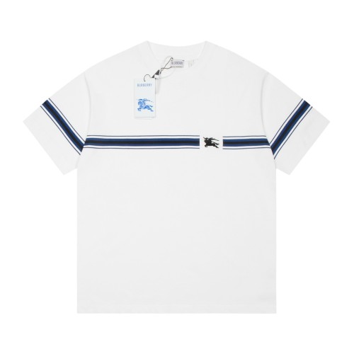 Burberry Luxury Brand Women Mens Short Sleeve T-Shirt Stripe Cotton T-shirt 80904361   