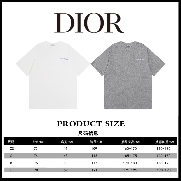 Doir Luxury Brand Women Mens Short Sleeve T-Shirt   