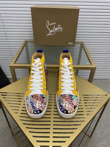 Christian Louboutin Mens Shoes Sneakers Luxury Brand Red Bottom Design Sports Footwears with Original Box