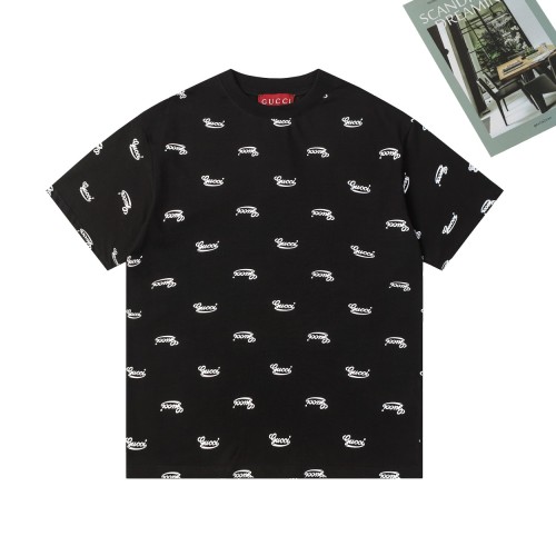 Gucci Luxury Brand Women Mens Short Sleeve T-Shirt COTTON JERSEY T-SHIRT WITH EMBROIDERY   