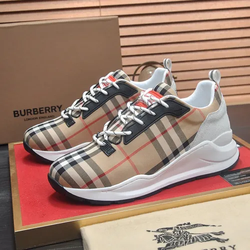 Burberry Men Shoes Fashion Sneakers Luxury Brand Vintage Cotton Sneaker with Original Box Whatsapp 