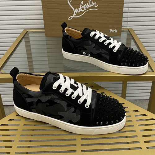 Christian Louboutin Mens Shoes Sneakers Luxury Brand Red Bottom Design Sports Footwears with Original Box