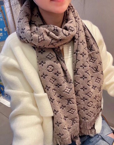 Louis Vuitton Scarves Men Womens Fashion Scarf with Original Box   