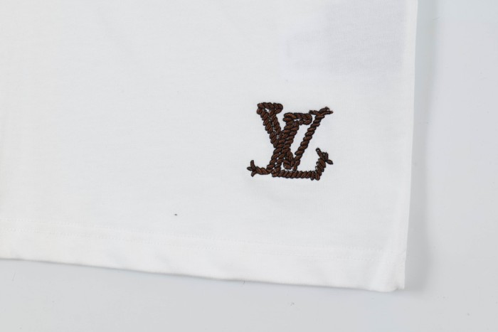 Louis Vuitton Luxury Brand Men Womens Short Sleeve T-Shirt Graphic Embroidered Cotton T-Shirt 1AFXNO   
