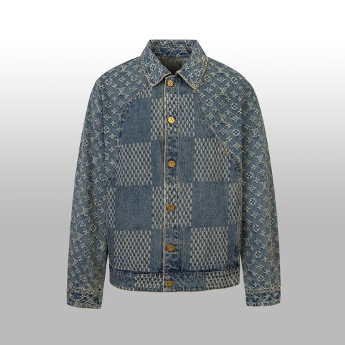 Louis Vuitton X Nigo Men Womens Jackets Denim Luxury Brand Mens Jackets Top Quality   