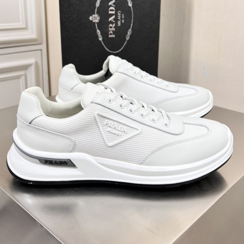 Prada Mens Shoes Casual Luxury Brand Breathable Sneakers with Original Box