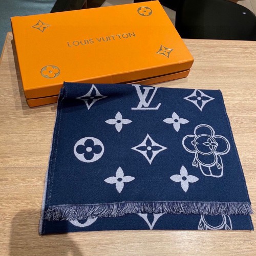 Louis Vuitton Scarves Men Womens Fashion Scarf with Original Box   