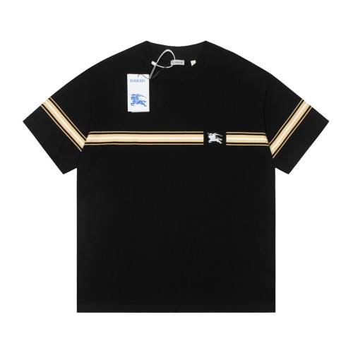 Burberry Luxury Brand Women Mens Short Sleeve T-Shirt Stripe Cotton T-shirt 80910261   