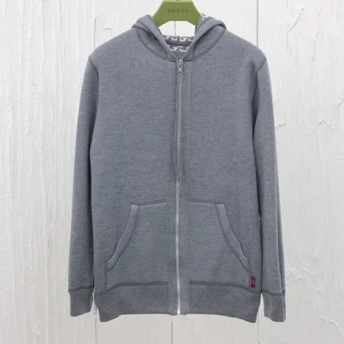 Gucci Womens Mens Long Sleeve Sweatshirt Reversible Zip Hoodie Luxury Brand Mens Sweatshirt   