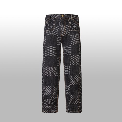 Louis Vuitton x Nigo Luxury Brand Women Mens Pant Jeans   