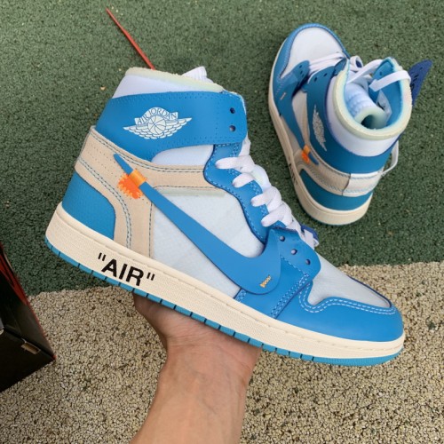 Authentic OFF-WHITE x Air Jordan 1 “UNC” GS