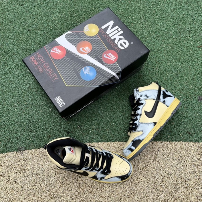 Nike Dunk High 1985 Black Acid Wash