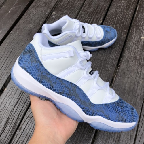 Authentic Air Jordan 11 Low “Navy Blue Snakeskin”