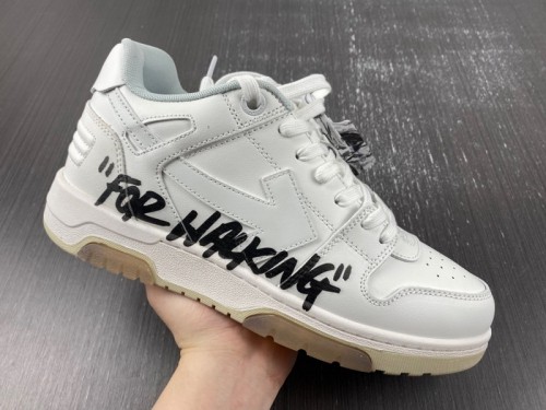 OFF-WHITE Out Of Office OOO Low Tops For Walking White Black