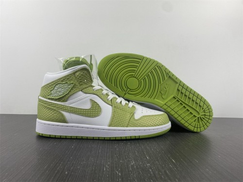 Jordan 1 Mid Green Python