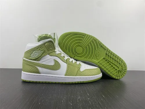 Jordan 1 Mid Green Python