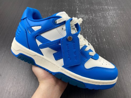 OFF-WHITE Out Of Office OOO Low Tops White Blue