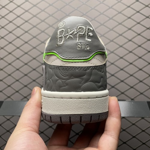 A Bathing Ape Bape SK8 Sta Grey Green