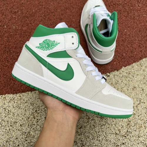Air Jordan 1 Mid Grey Green