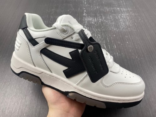 OFF-WHITE Out Of Office OOO 30 MM Low Tops Black White Blue