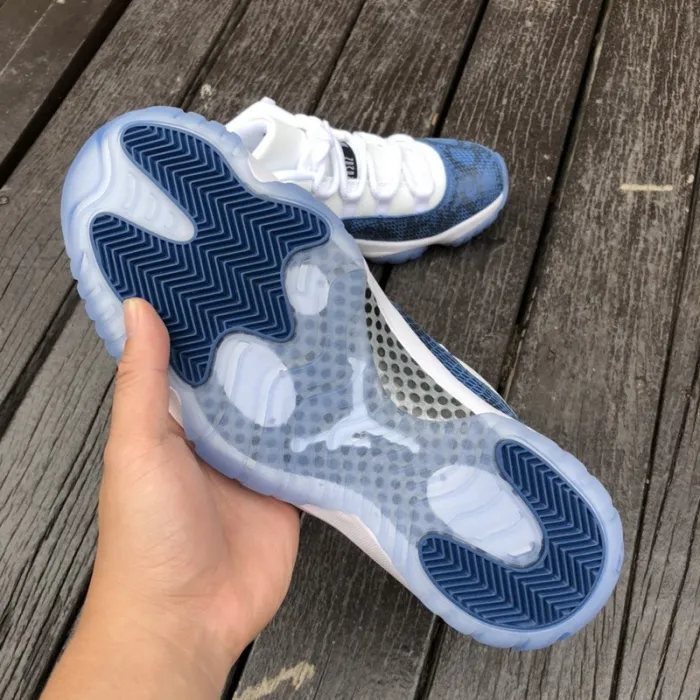 Authentic Air Jordan 11 Low “Navy Blue Snakeskin”