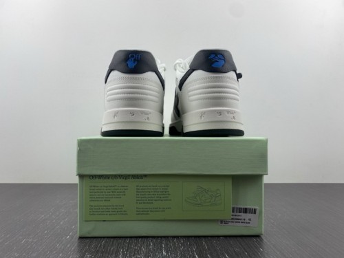 OFF-WHITE Out Of Office OOO 30 MM Low Tops Black White Blue