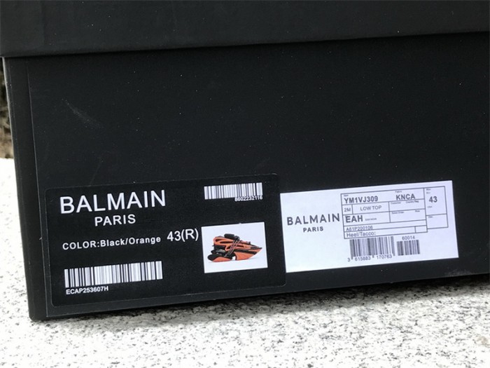 Balmain Unicorn Low-Top Orange Black